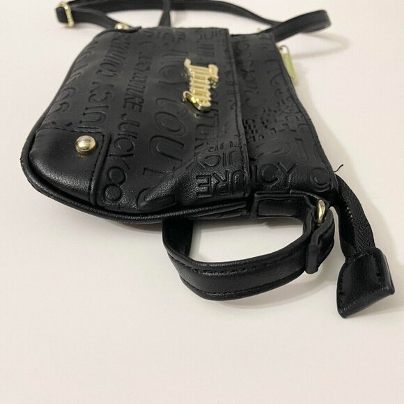 Juicy Couture Small Bag Crossbody Purse Debossed Faux Leather Shoulder Bag Flaws - Picture 13 of 16